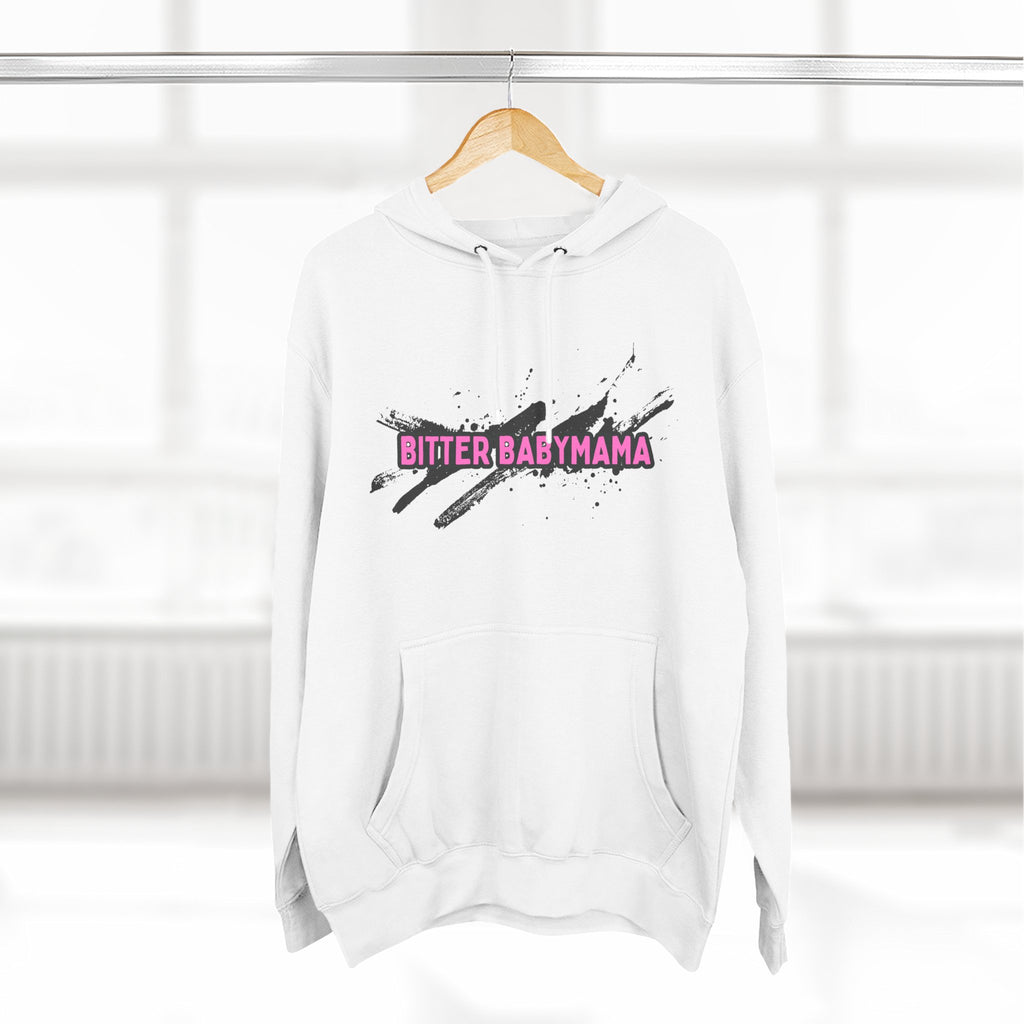 Limited Edition Bitter Baby Mama Three-Panel Fleece Hoodie by Rachel Weaver