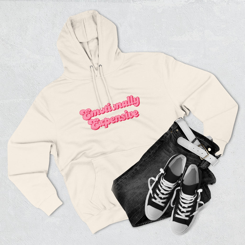 Emotionally Expensive Three-Panel Fleece Hoodie by- Rachel Weaver