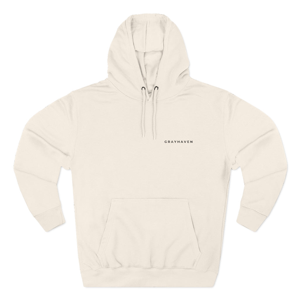 LIMITED EDITION Three-Panel Fleece GRAY HAVEN Hoodie- By Rachel Weaver