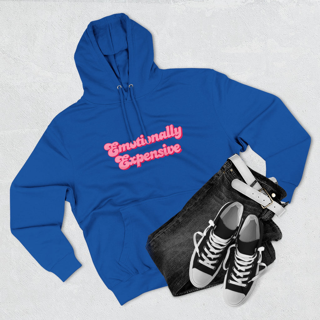 Emotionally Expensive Three-Panel Fleece Hoodie by- Rachel Weaver