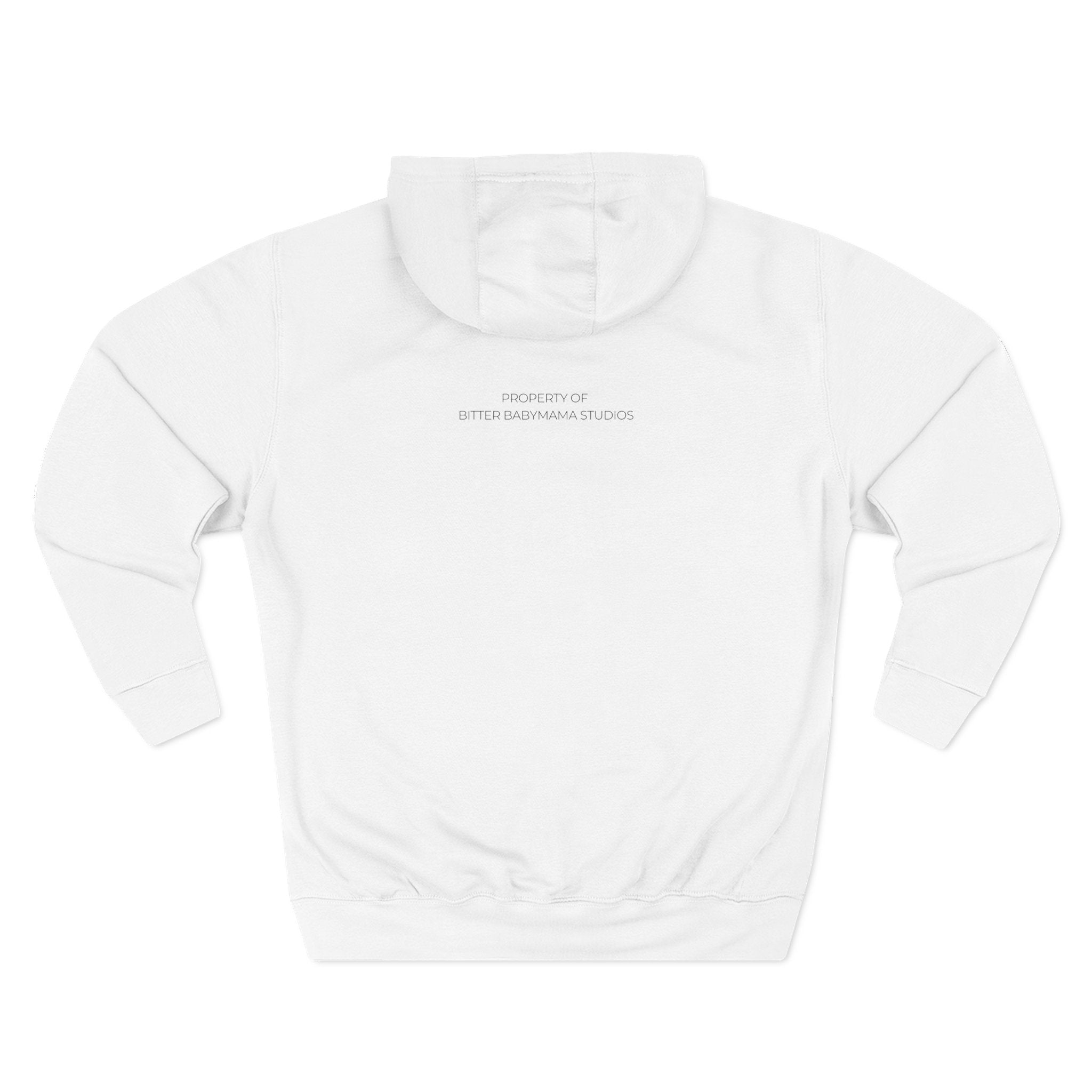 Limited Edition Bitter Baby Mama Three-Panel Fleece Hoodie by Rachel Weaver