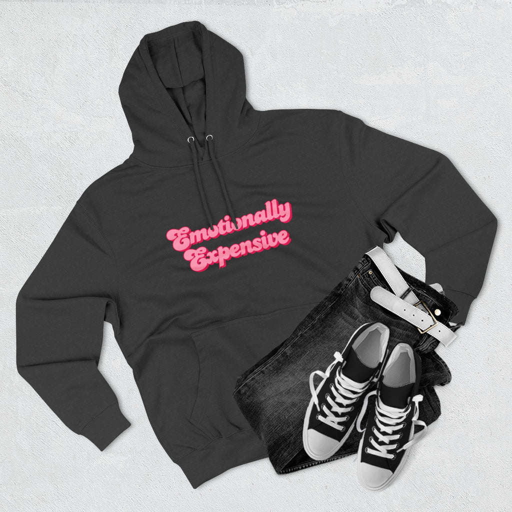 Emotionally Expensive Three-Panel Fleece Hoodie by- Rachel Weaver
