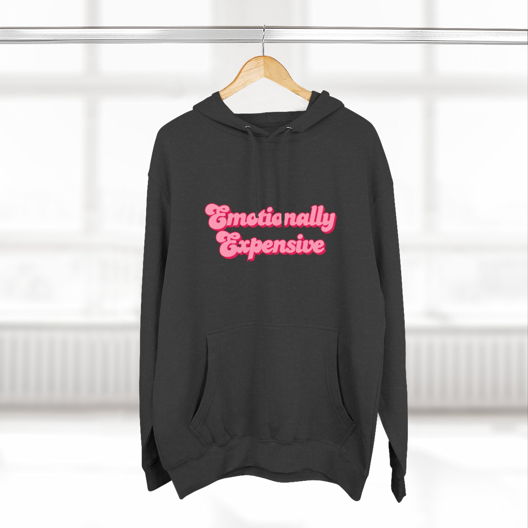 Emotionally Expensive Three-Panel Fleece Hoodie by- Rachel Weaver