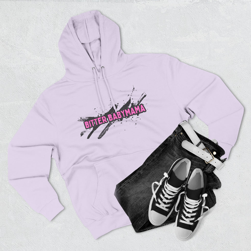 Limited Edition Bitter Baby Mama Three-Panel Fleece Hoodie by Rachel Weaver