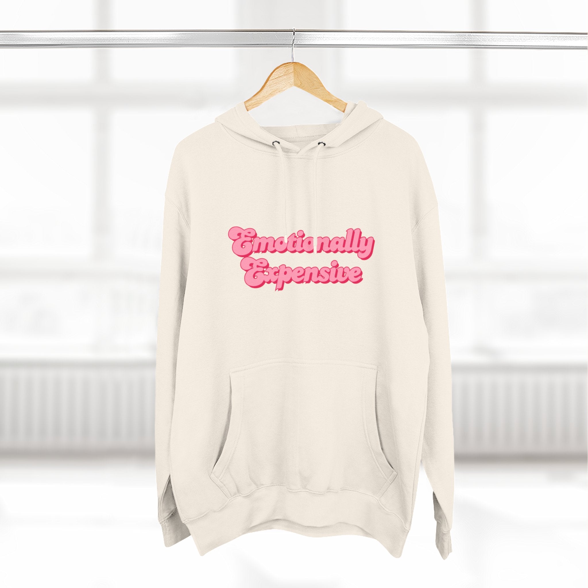 Emotionally Expensive Three-Panel Fleece Hoodie by- Rachel Weaver