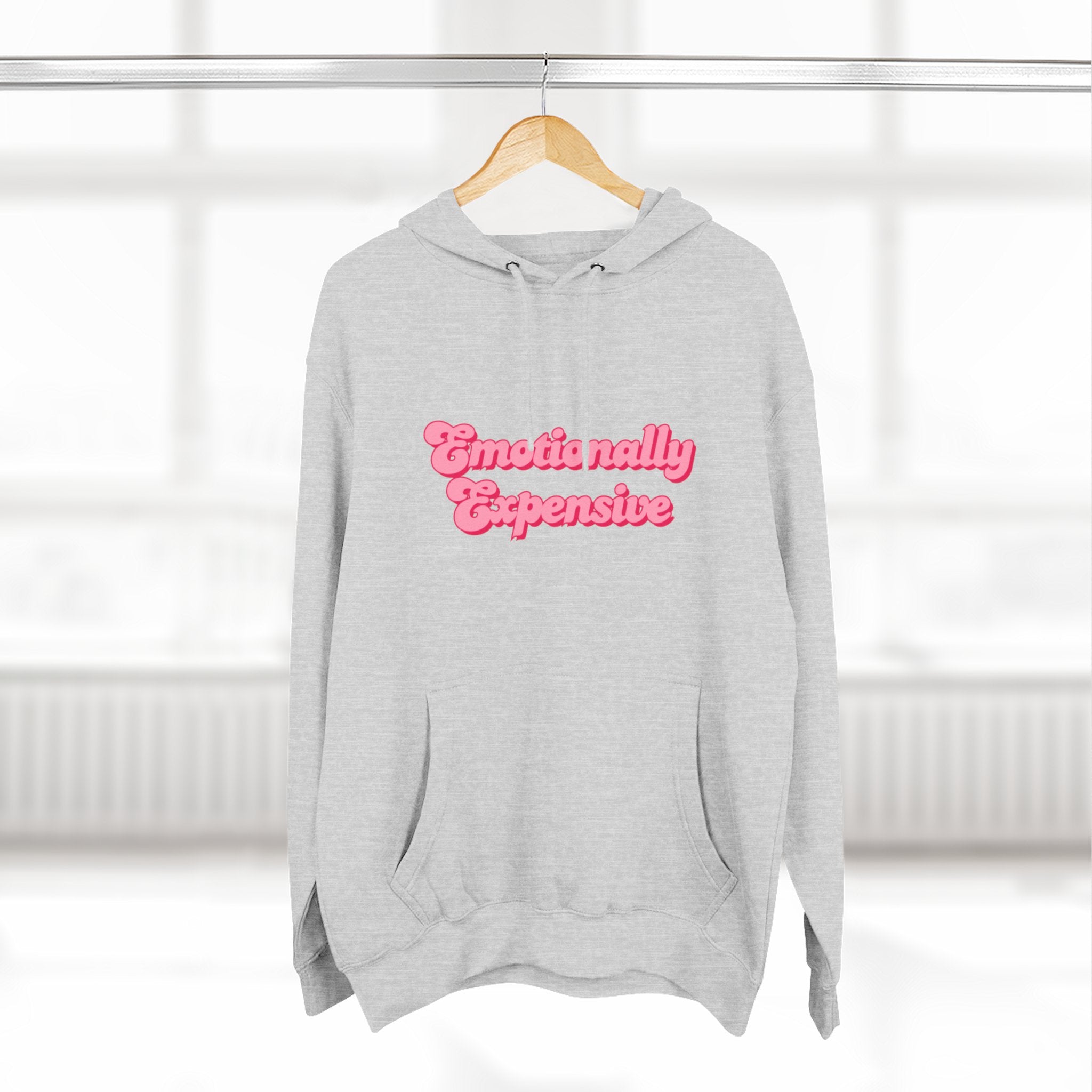 Emotionally Expensive Three-Panel Fleece Hoodie by- Rachel Weaver