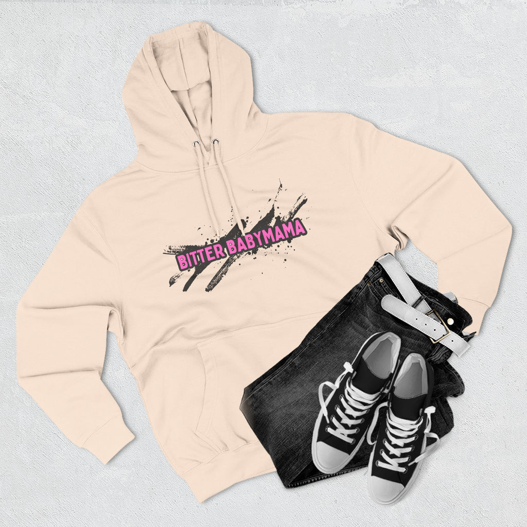 Limited Edition Bitter Baby Mama Three-Panel Fleece Hoodie by Rachel Weaver