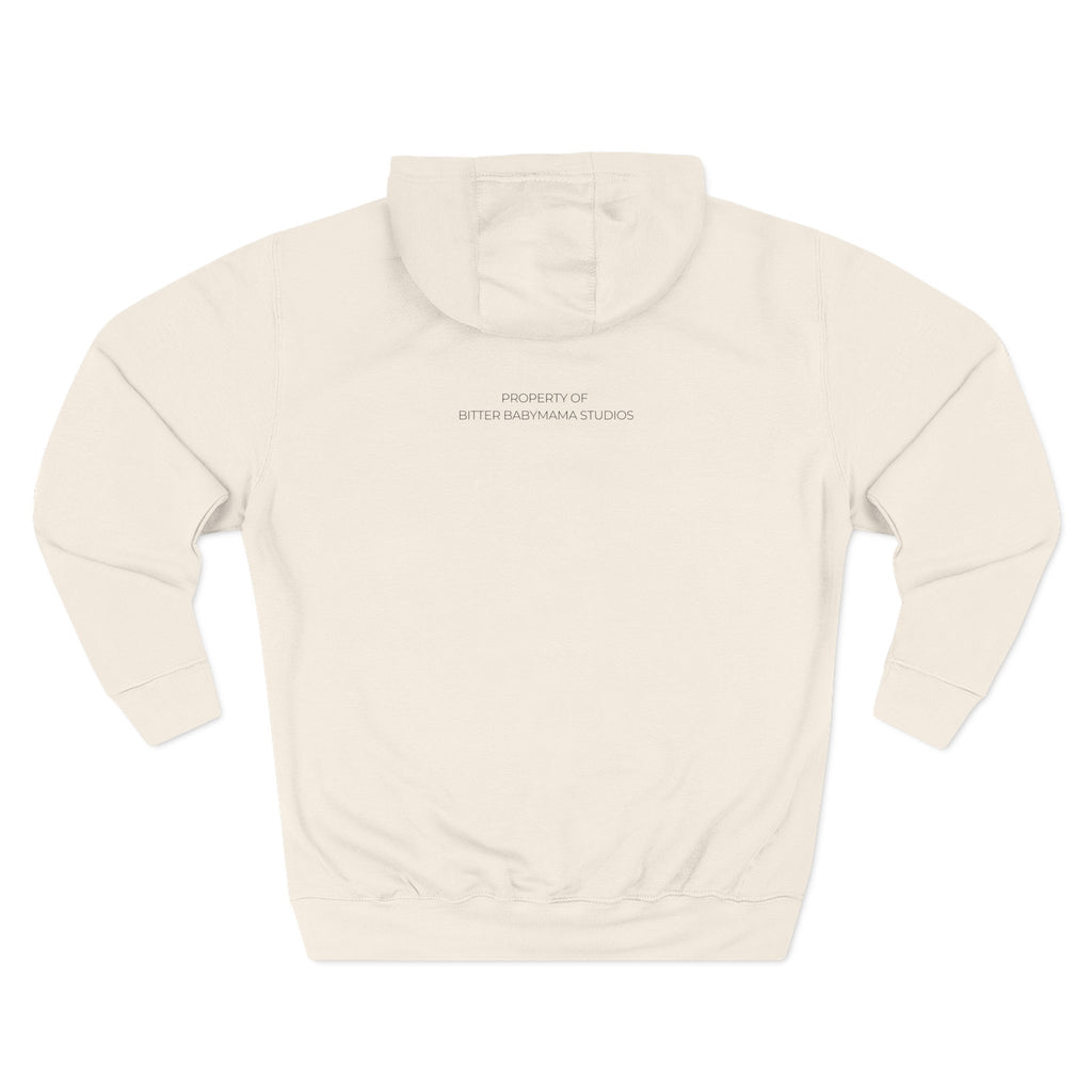 Limited Edition Bitter Baby Mama Three-Panel Fleece Hoodie by Rachel Weaver