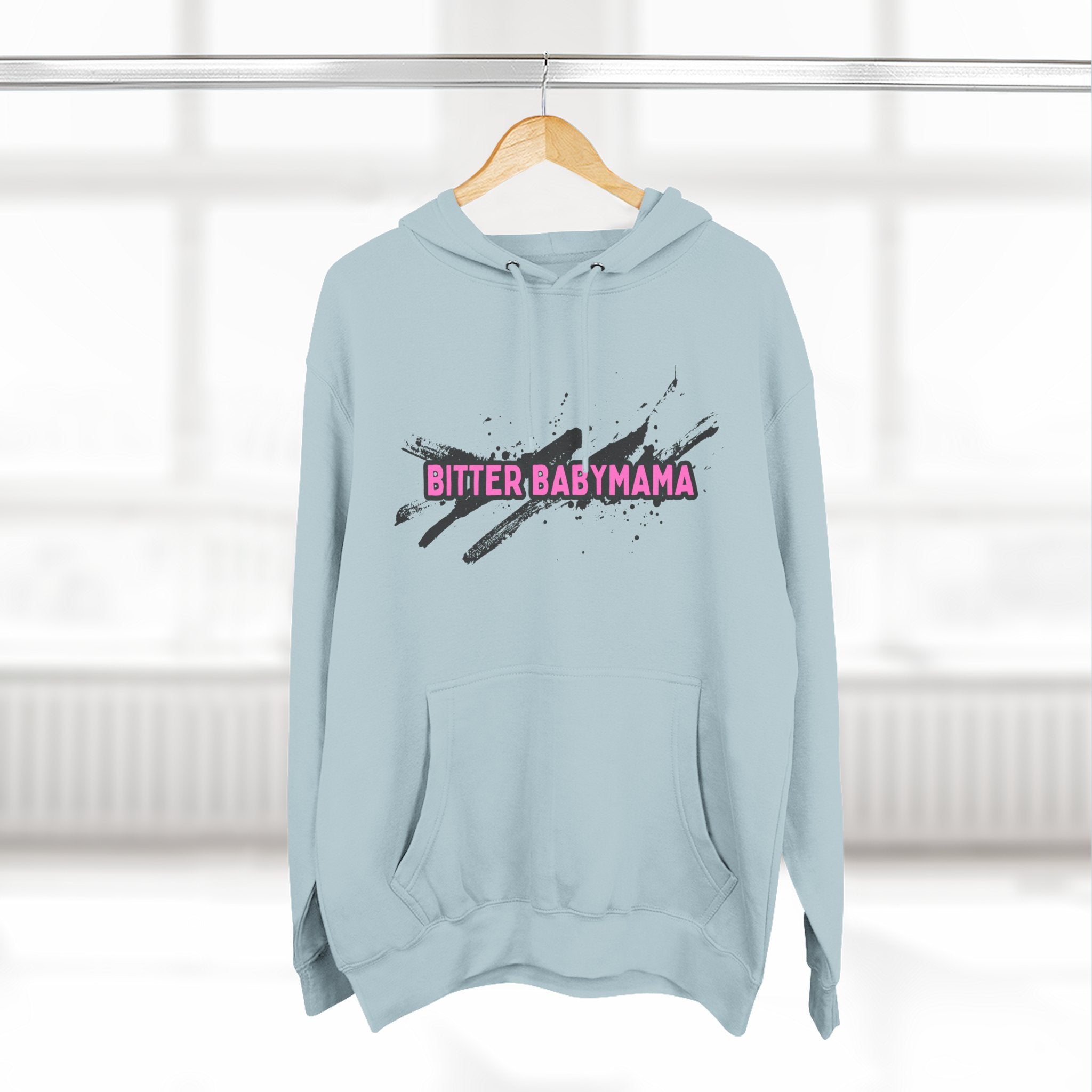Limited Edition Bitter Baby Mama Three-Panel Fleece Hoodie by Rachel Weaver