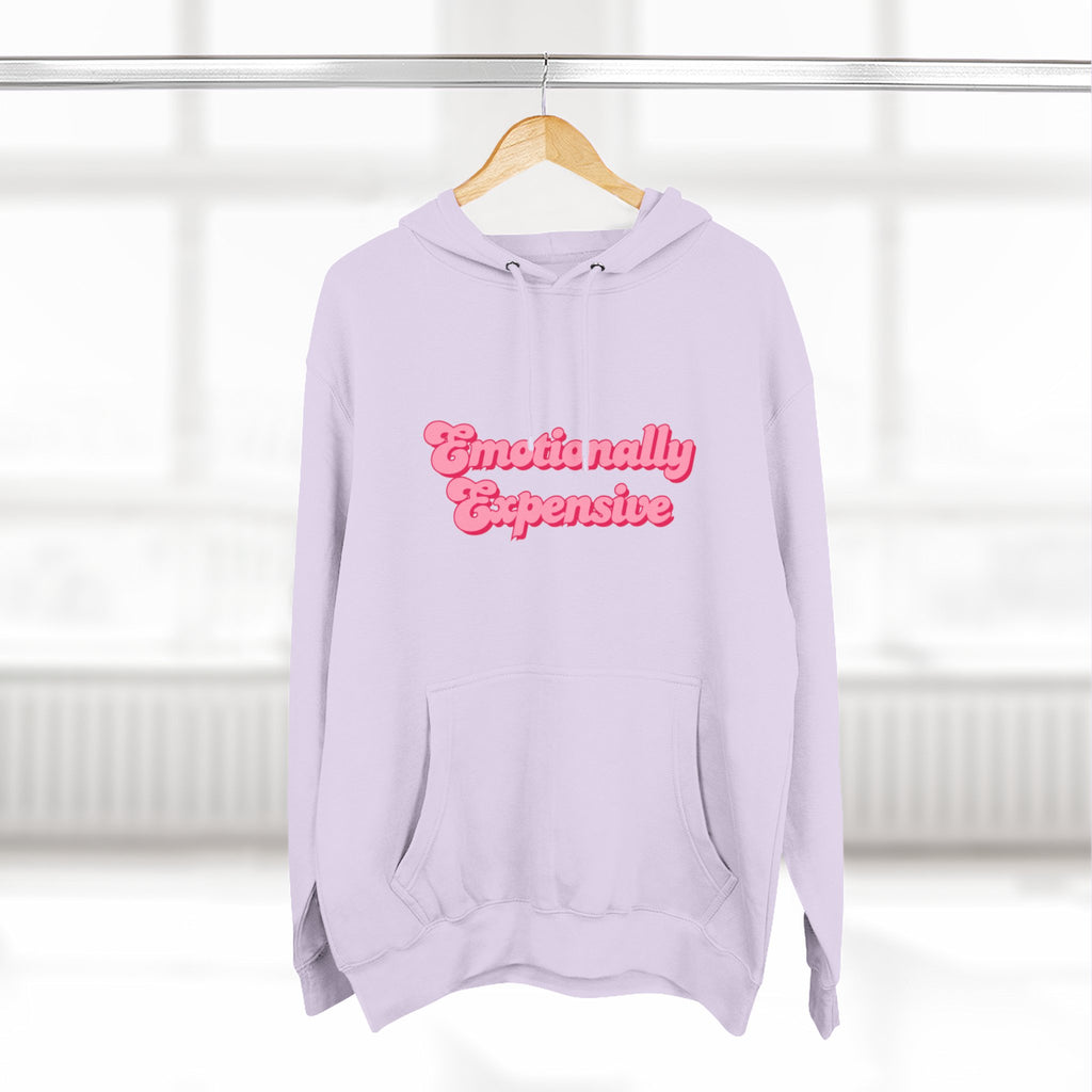 Emotionally Expensive Three-Panel Fleece Hoodie by- Rachel Weaver