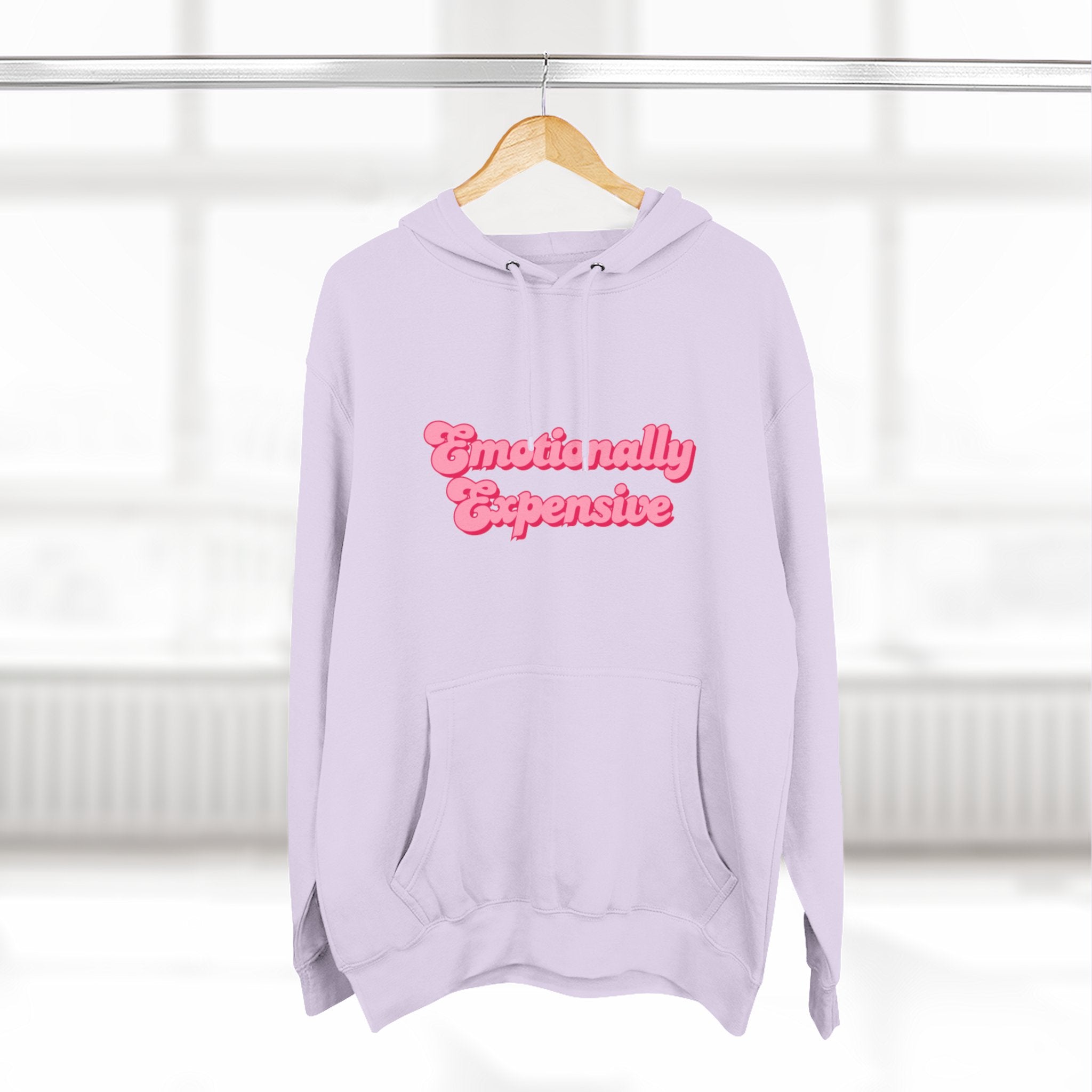 Emotionally Expensive Three-Panel Fleece Hoodie by- Rachel Weaver
