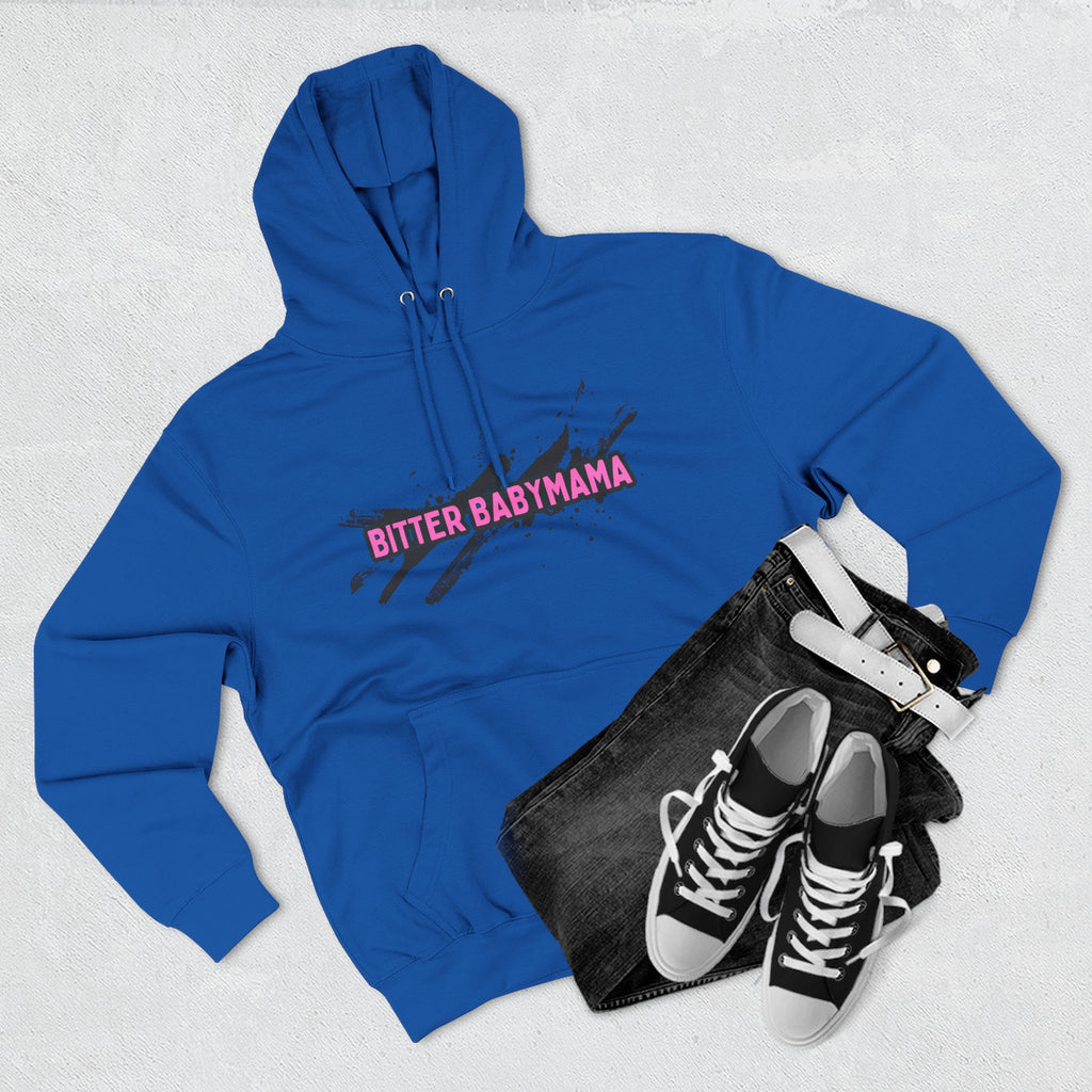 Limited Edition Bitter Baby Mama Three-Panel Fleece Hoodie by Rachel Weaver