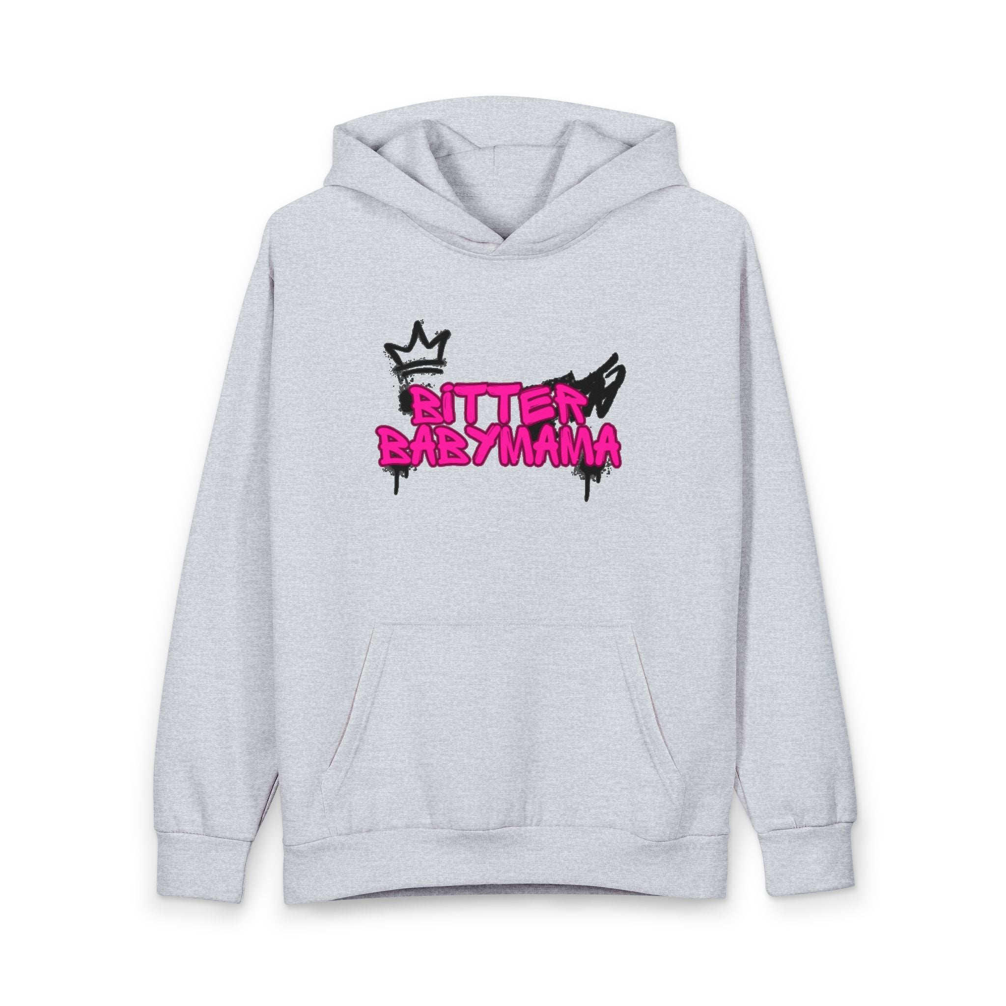 Bitter Baby Mama Pink Drip Graffiti Streetwear Pullover Hoodie— by Rachel Weaver