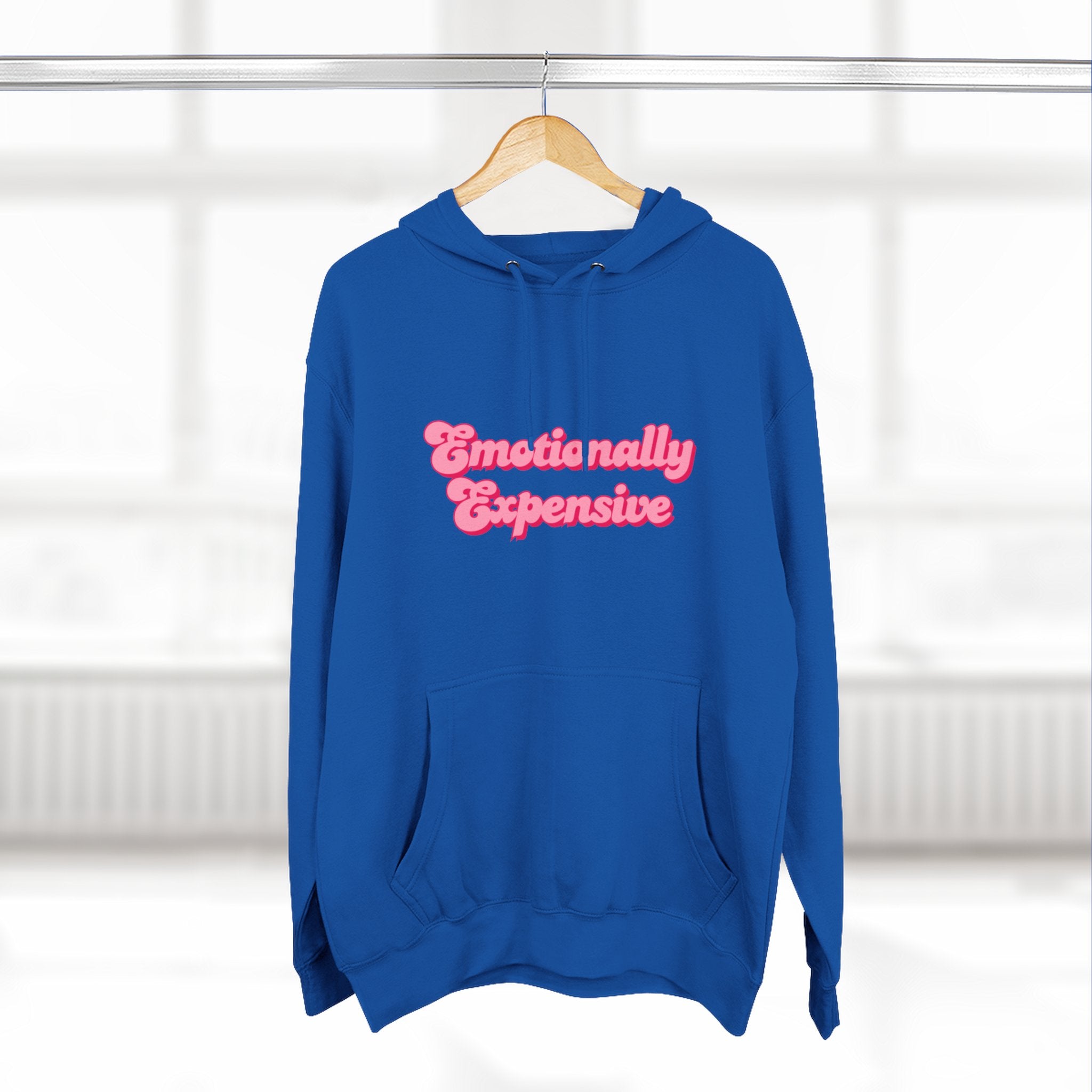 Emotionally Expensive Three-Panel Fleece Hoodie by- Rachel Weaver