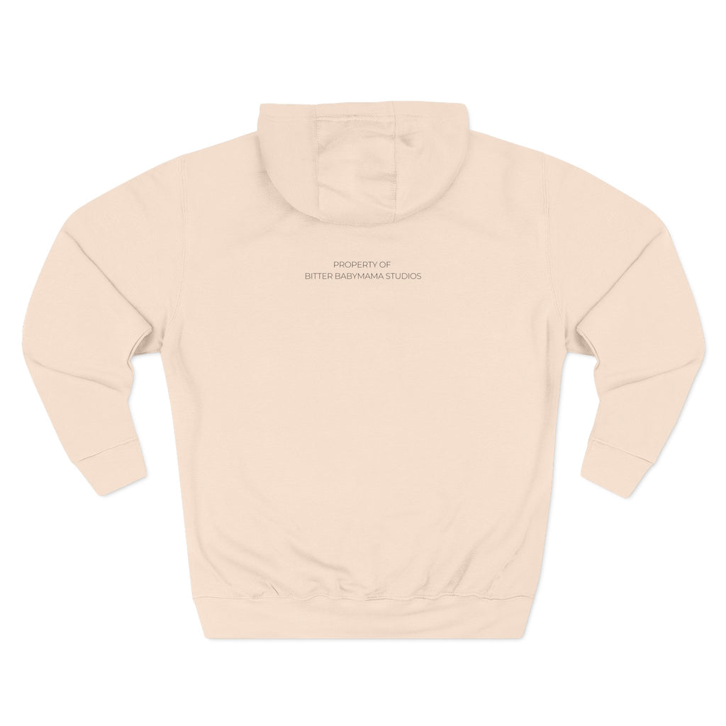 Limited Edition Bitter Baby Mama Three-Panel Fleece Hoodie by Rachel Weaver