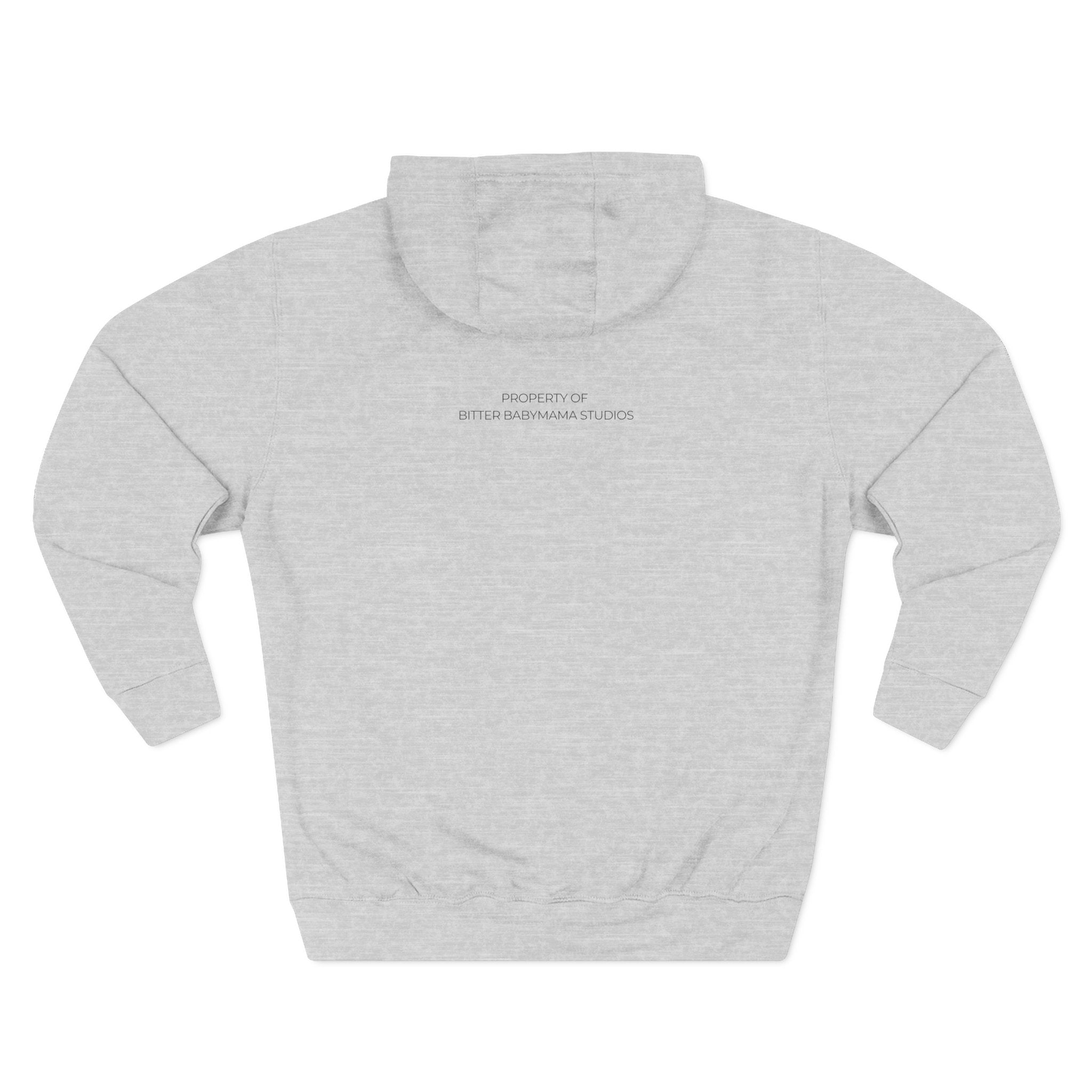 Limited Edition Bitter Baby Mama Three-Panel Fleece Hoodie by Rachel Weaver