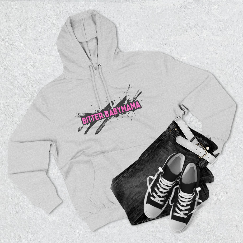 Limited Edition Bitter Baby Mama Three-Panel Fleece Hoodie by Rachel Weaver
