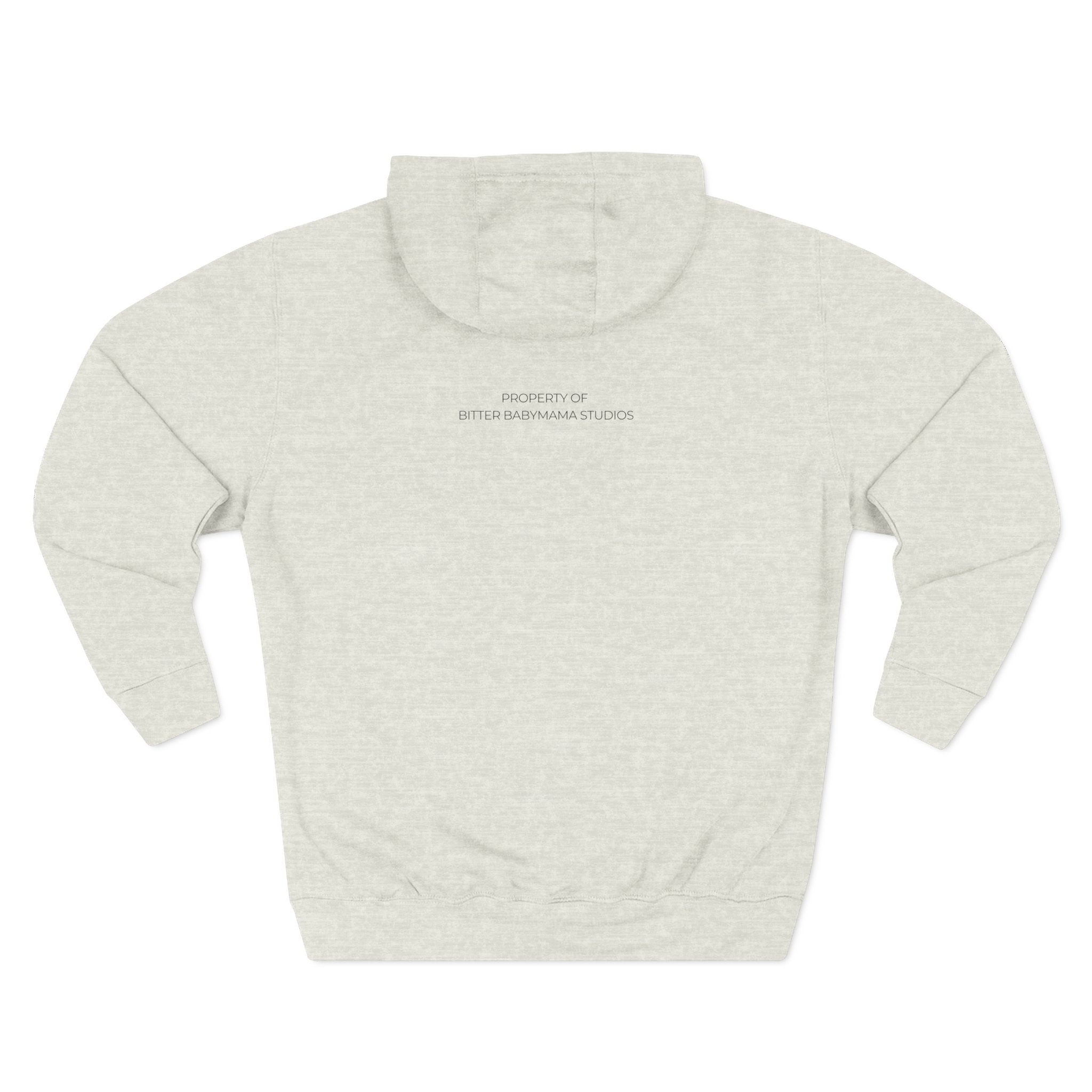 Limited Edition Bitter Baby Mama Three-Panel Fleece Hoodie by Rachel Weaver