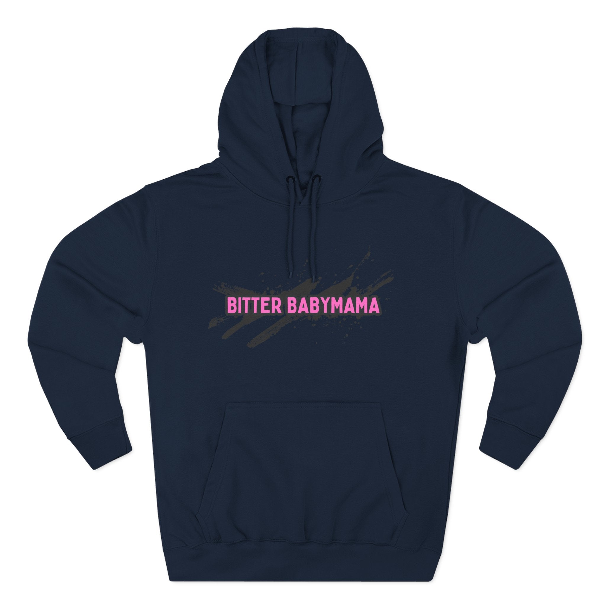Limited Edition Bitter Baby Mama Three-Panel Fleece Hoodie by Rachel Weaver