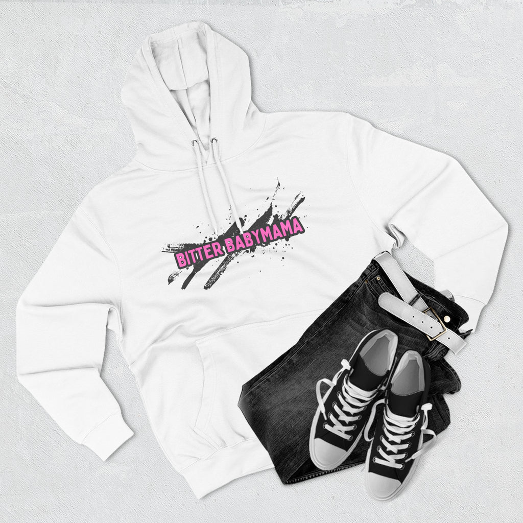 Limited Edition Bitter Baby Mama Three-Panel Fleece Hoodie by Rachel Weaver