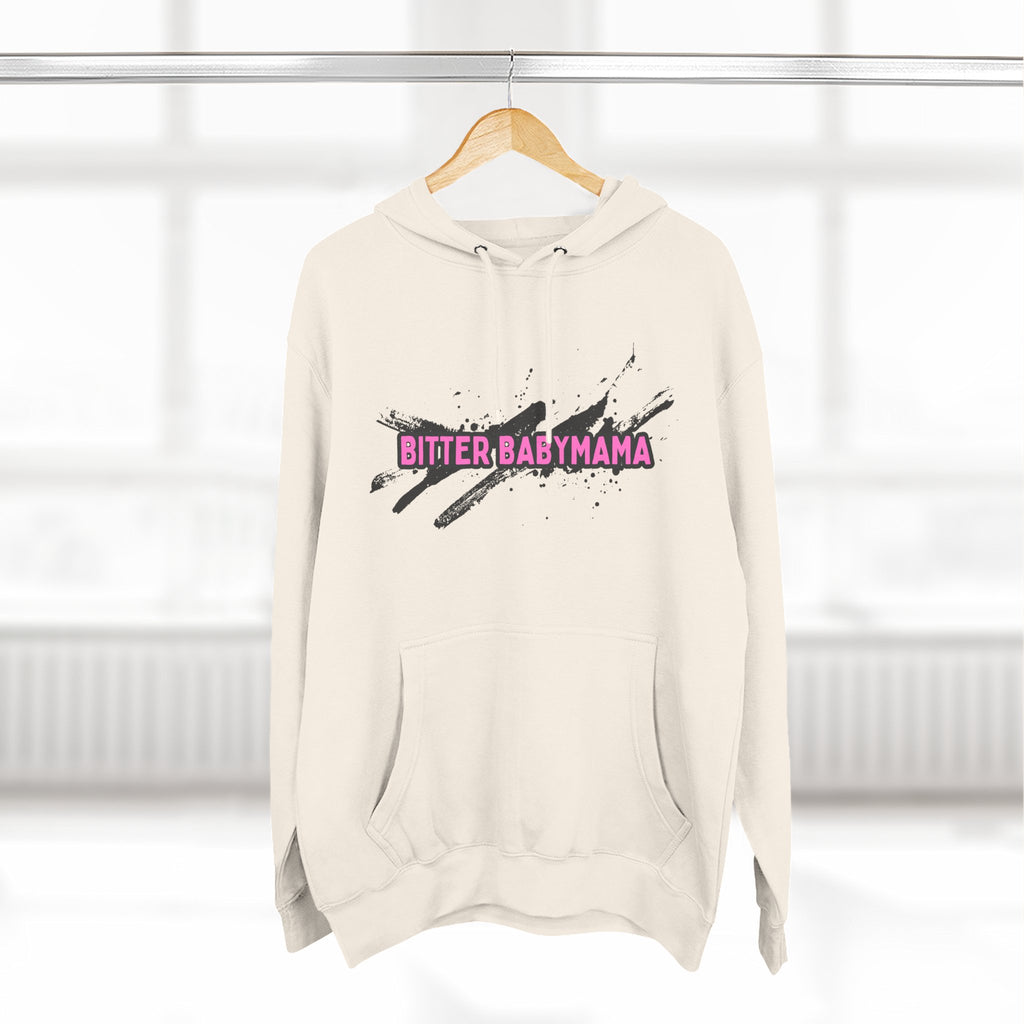 Limited Edition Bitter Baby Mama Three-Panel Fleece Hoodie by Rachel Weaver