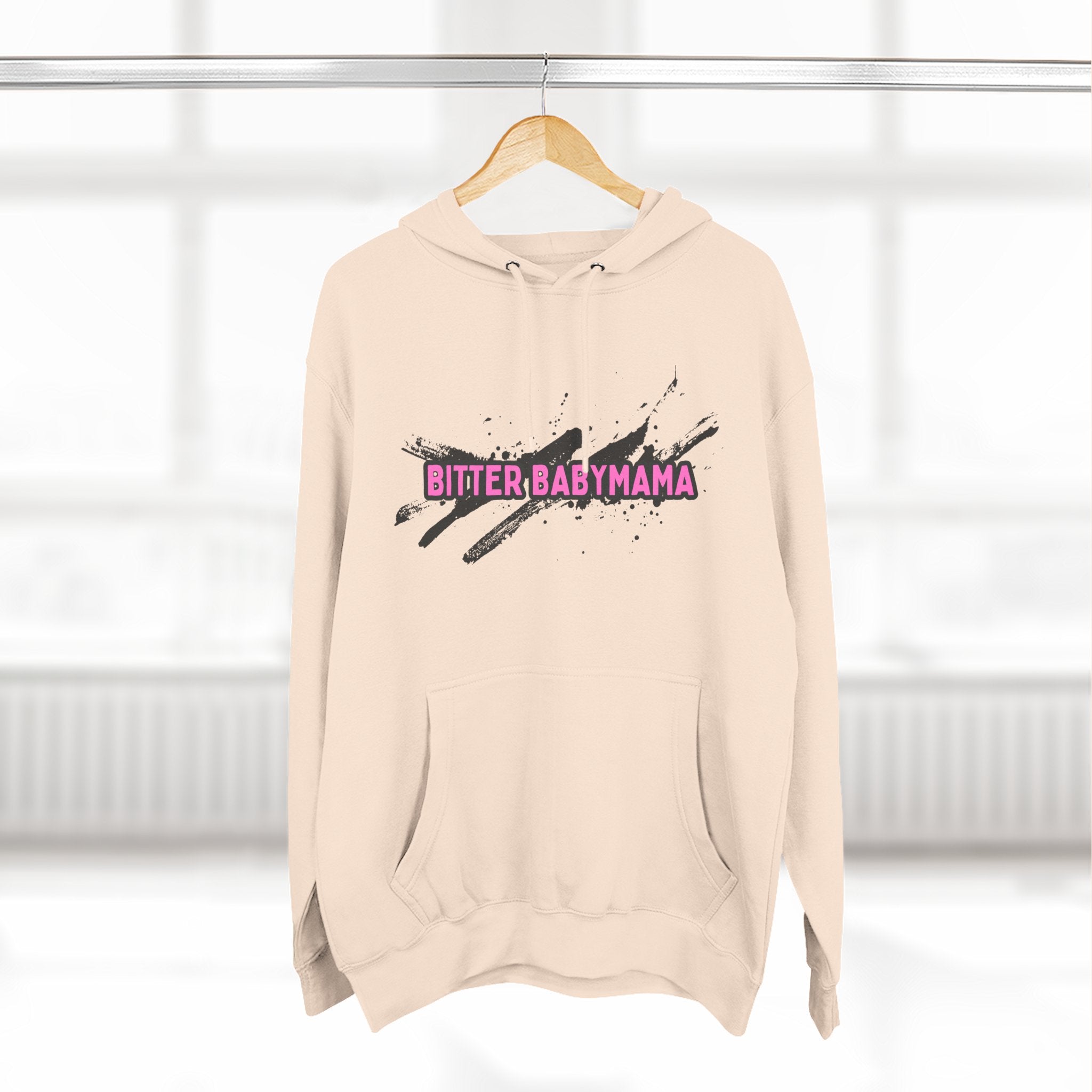 Limited Edition Bitter Baby Mama Three-Panel Fleece Hoodie by Rachel Weaver