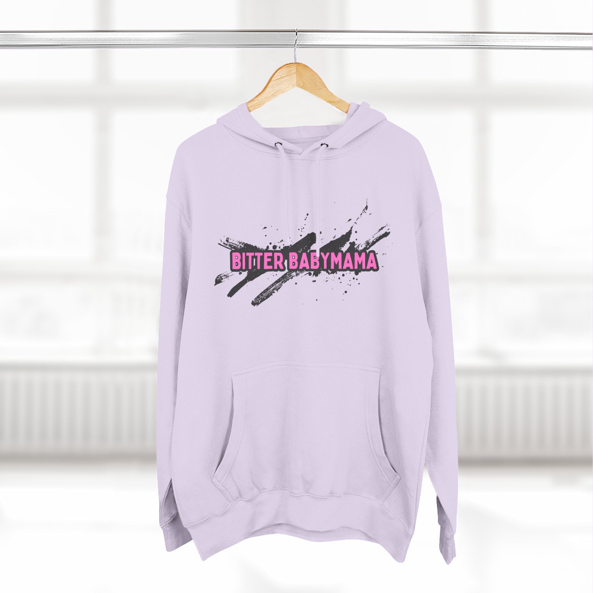 Limited Edition Bitter Baby Mama Three-Panel Fleece Hoodie by Rachel Weaver