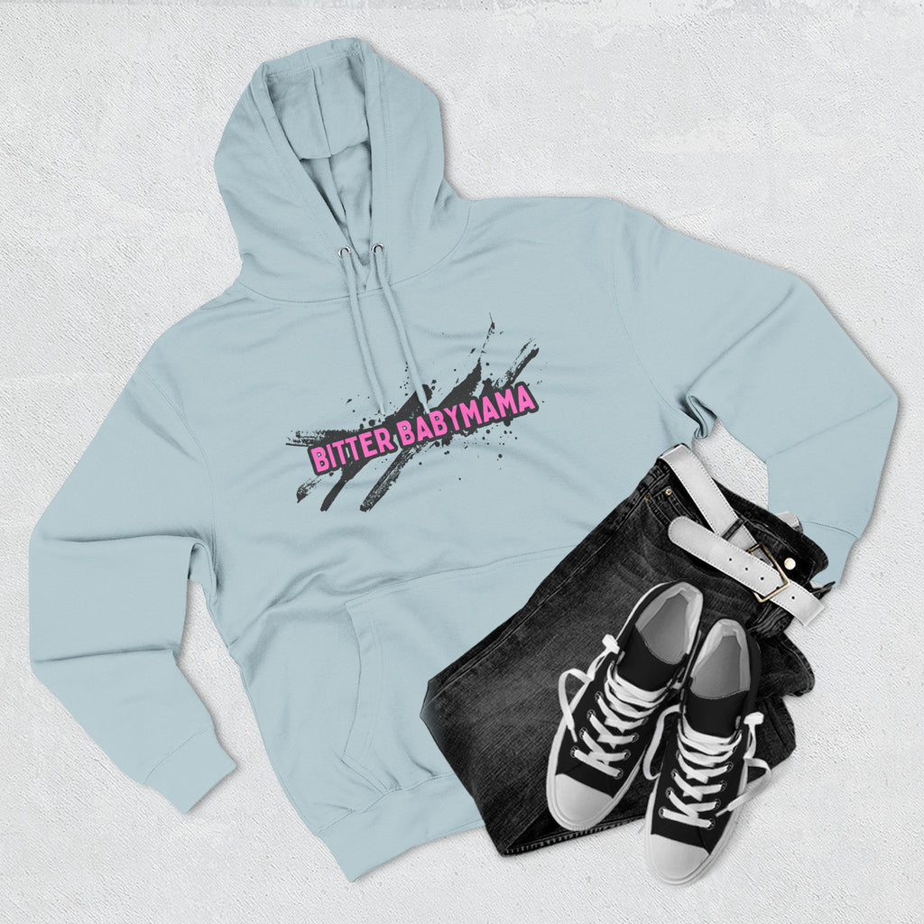 Limited Edition Bitter Baby Mama Three-Panel Fleece Hoodie by Rachel Weaver